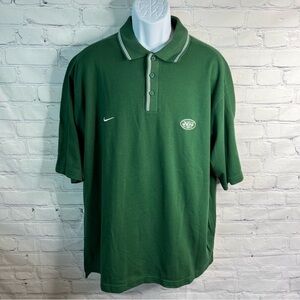 NIKE Jets NFL Green Polo Shirt XL NWT